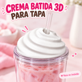 Crema batida 3D para tapa de vaso