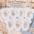 Set de 7 Mamelucos Personalizados - Lunes a Domingo