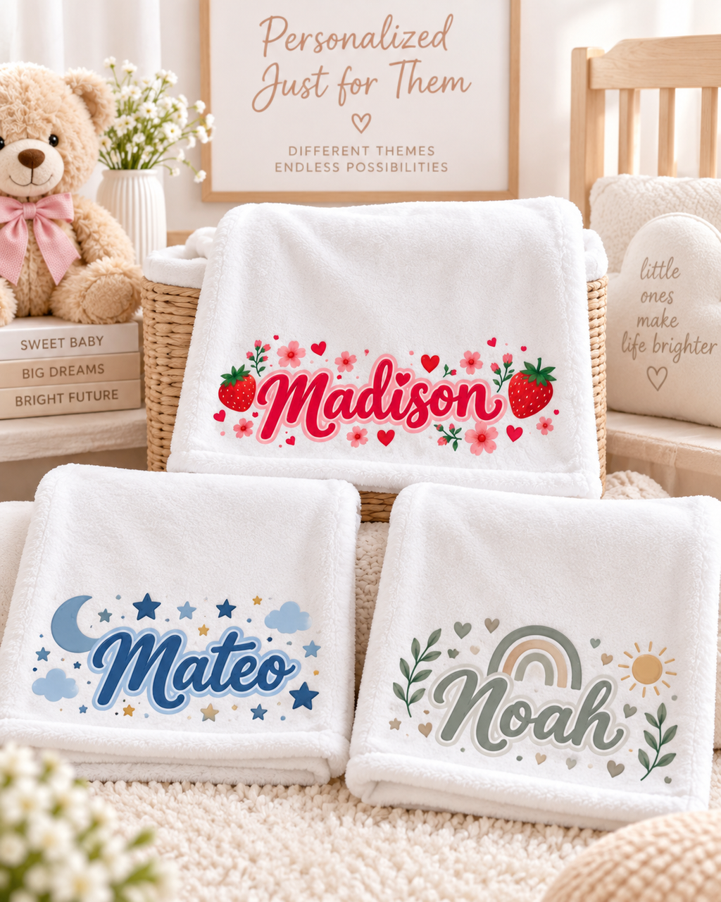 Mantita Personalizada para Bebé con Nombre