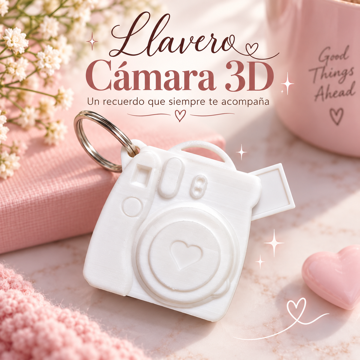 Llavero 3D Personalizado en Forma de Cámara