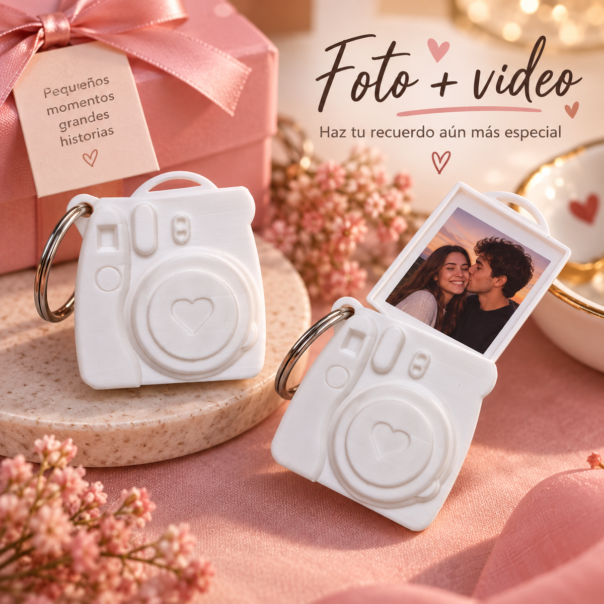 Llavero 3D Personalizado en Forma de Cámara