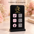 Exhibidor QR rectangular personalizado
