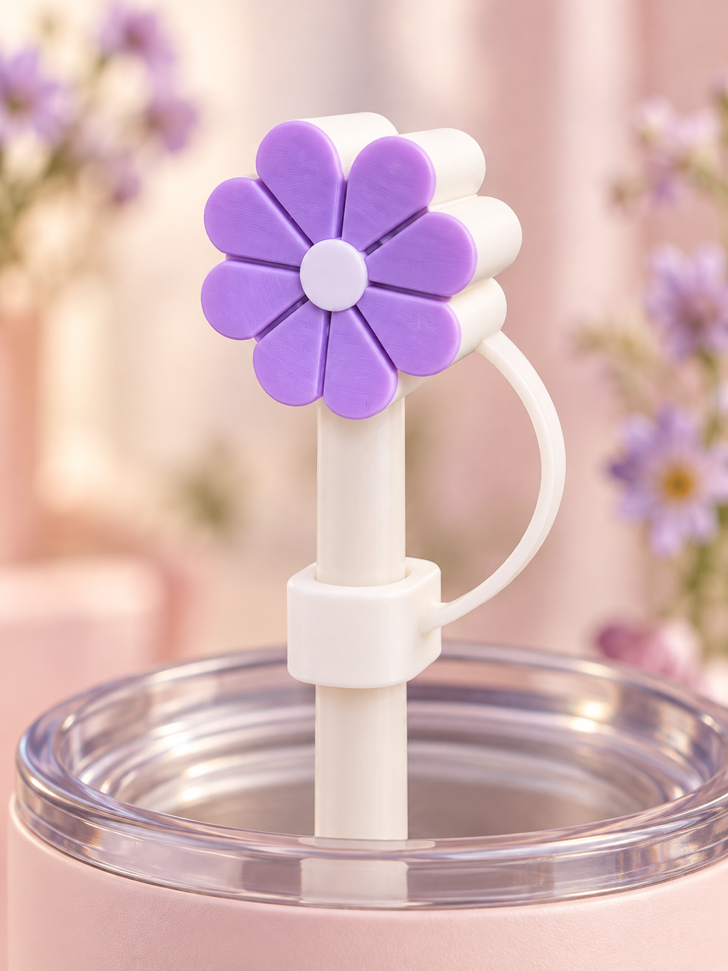Tapón para popote — Flor con tapón