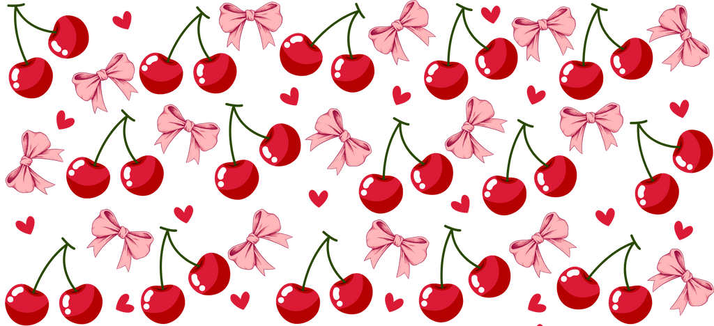 Cerezas y Fresas Encantadas para Vasos Snowglobe de 16 oz (Sherry y Strawberry)