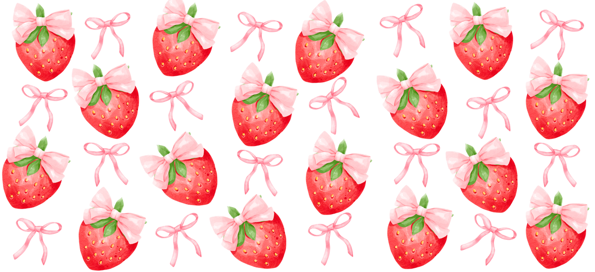 Cerezas y Fresas Encantadas para Vasos Snowglobe de 16 oz (Sherry y Strawberry)