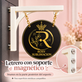 Letrero personalizado con soporte magnético
