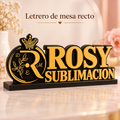 Letrero personalizado de mesa recto