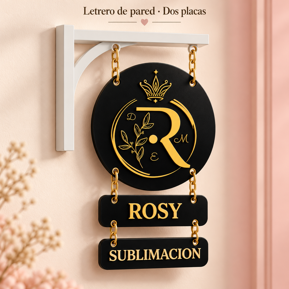 Letrero personalizado con soporte magnético