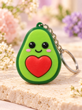 Llavero aguacate con corazón clicker
