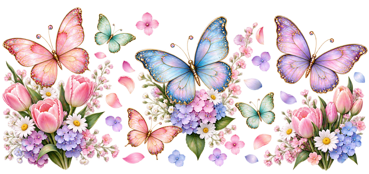 Alas de Colores para Snowglobe 16 oz (Mariposa)