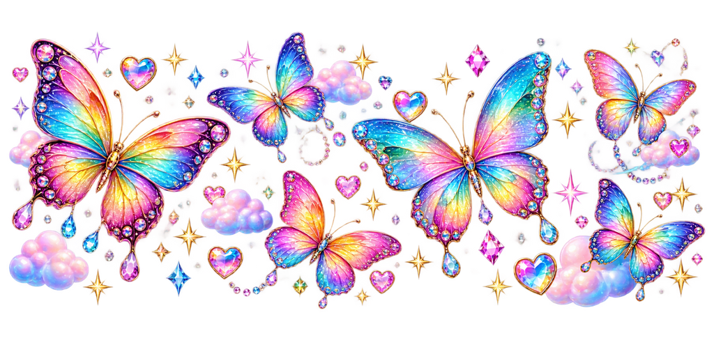 Alas de Colores para Snowglobe 16 oz (Mariposa)
