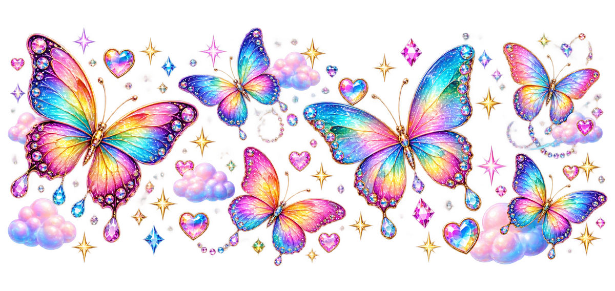 Alas de Colores para Snowglobe 16 oz (Mariposa)