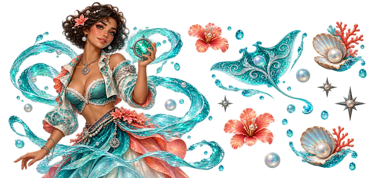 Encanto Bajo el Mar para Snowglobe 16 oz (Princesa del Mar)