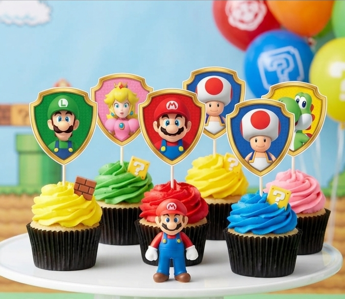 Mario bros  cake topper personalizado