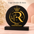 Logo circular personalizado de mesa