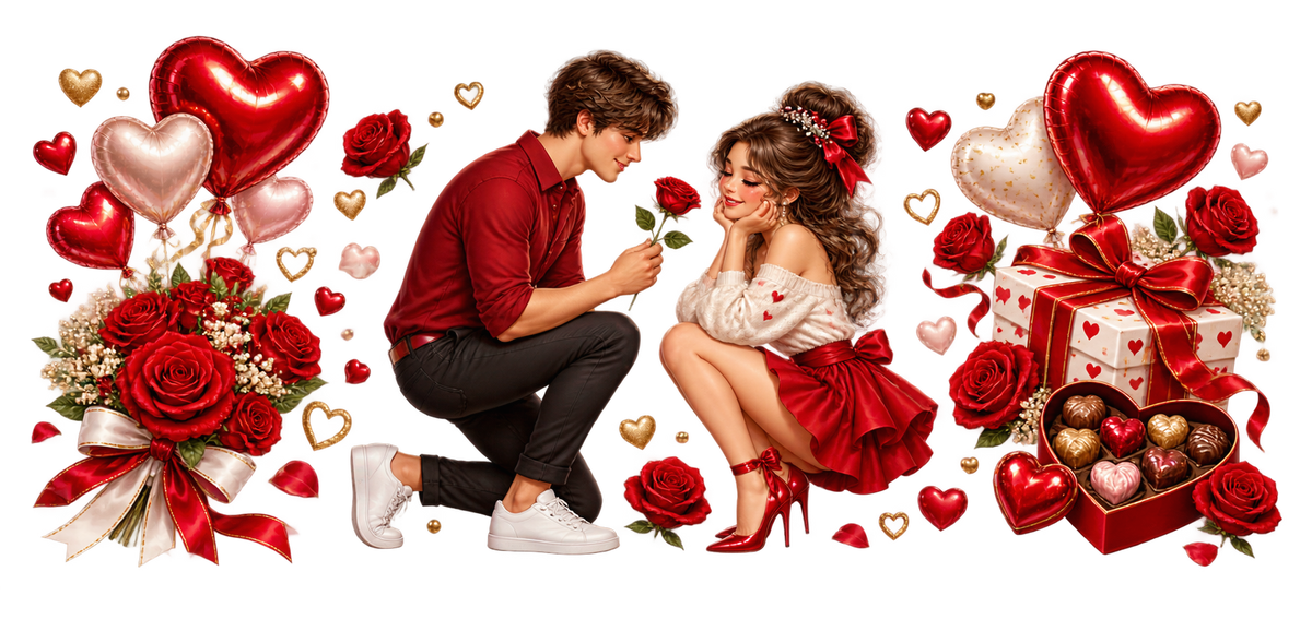 Amor y Detalles para Snowglobe 16 oz (San Valentín)