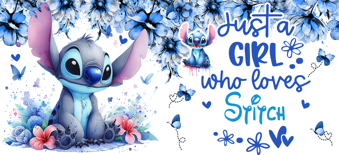 Diseños UV-DTF para Vasos Snowglobe de 16 oz (Stitch)