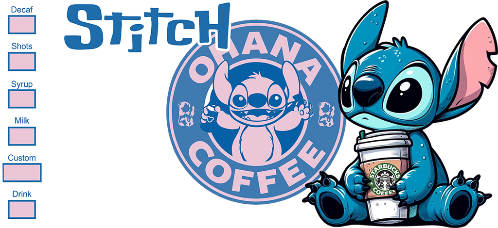 Diseños UV-DTF para Vasos Snowglobe de 16 oz (Stitch)