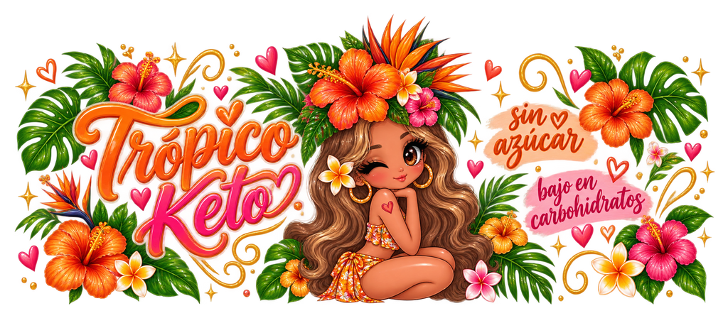 Vaquera Tropical con Estilo para Snowglobe 16 oz (Tropicalqueta)