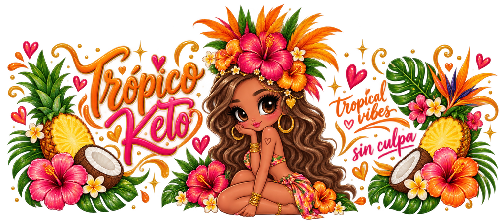 Vaquera Tropical con Estilo para Snowglobe 16 oz (Tropicalqueta)