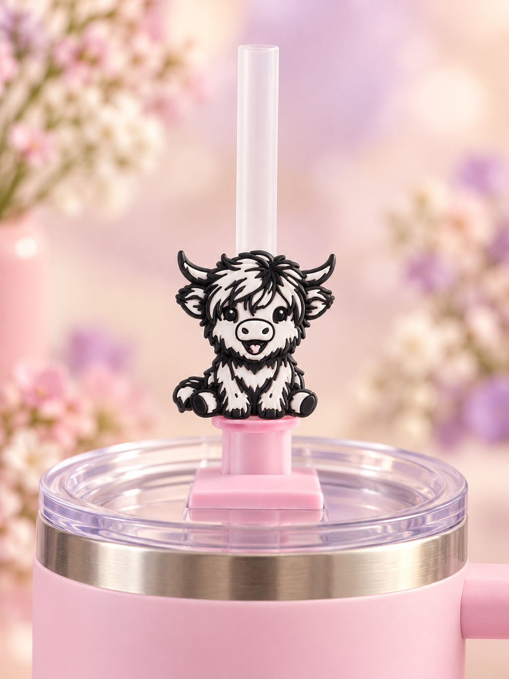 Decoración para popote — Vaquita Highland