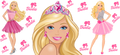 Glamour Rosa para Vasos Snowglobe de 16 oz (Barbie)