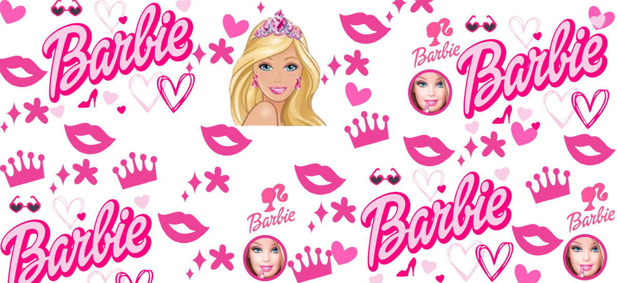 Glamour Rosa para Vasos Snowglobe de 16 oz (Barbie)