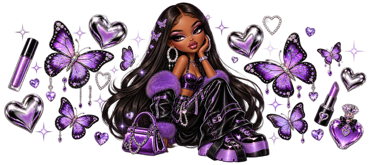Diseños UV-DTF para Vasos Snowglobe de 16 oz (Bratz)