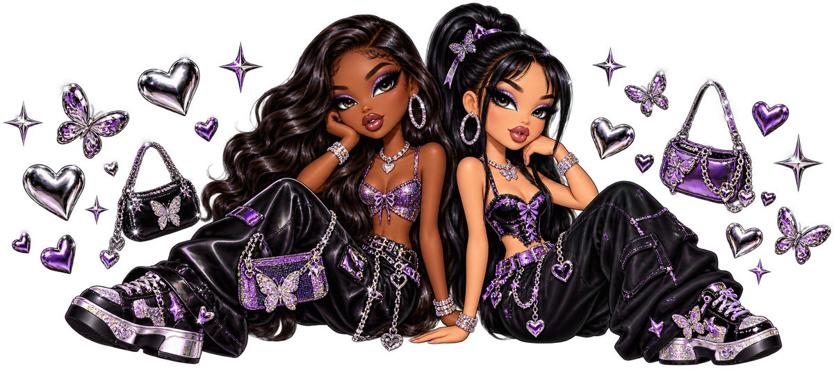 Diseños UV-DTF para Vasos Snowglobe de 16 oz (Bratz)