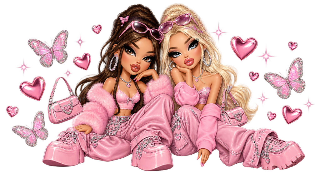 Diseños UV-DTF para Vasos Snowglobe de 16 oz (Bratz)