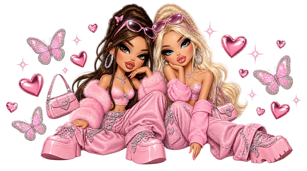 Diseños UV-DTF para Vasos Snowglobe de 16 oz (Bratz)
