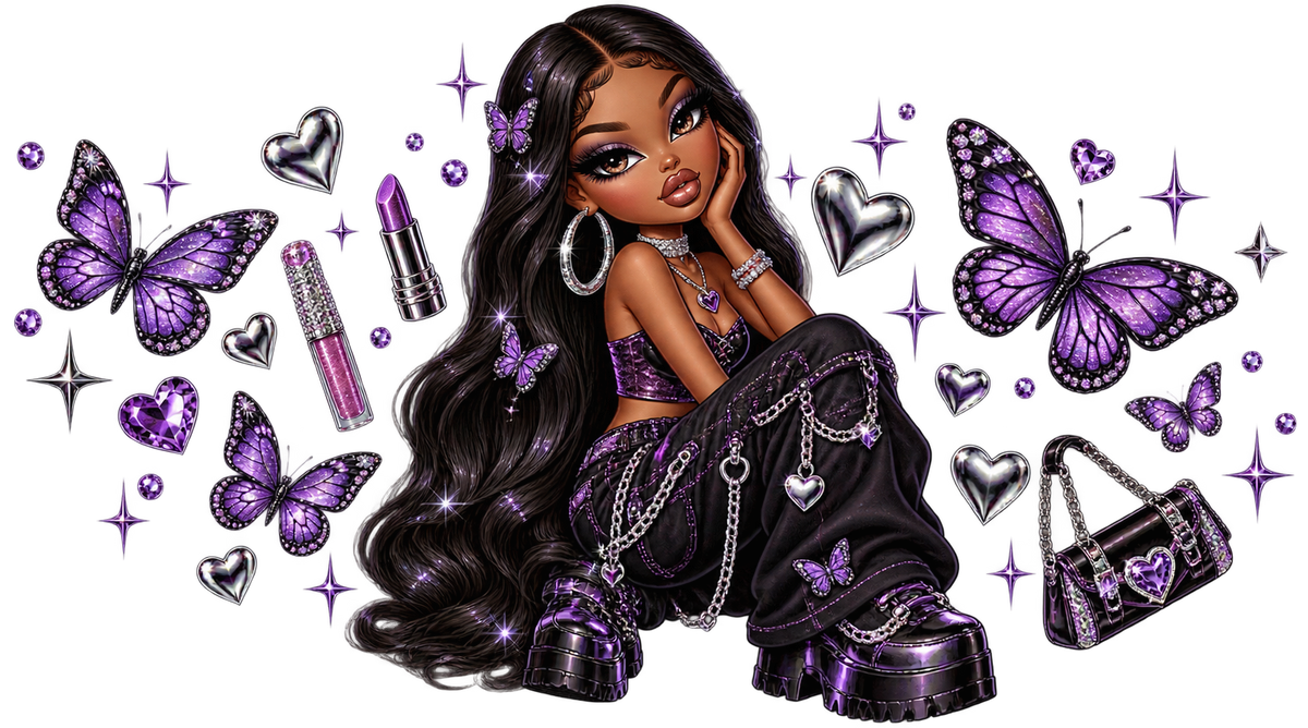 Diseños UV-DTF para Vasos Snowglobe de 16 oz (Bratz)