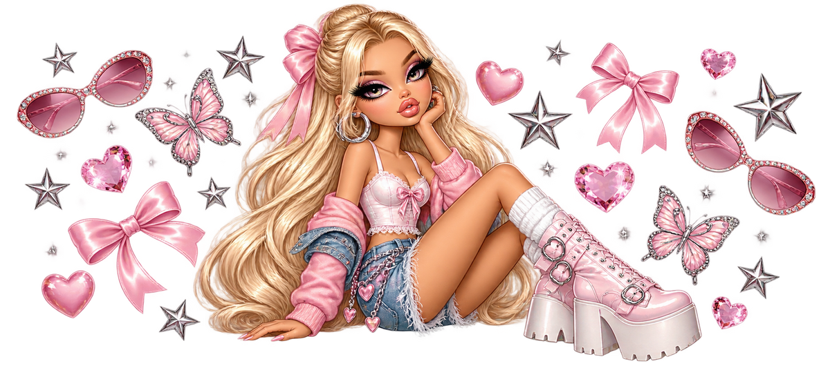 Diseños UV-DTF para Vasos Snowglobe de 16 oz (Bratz)