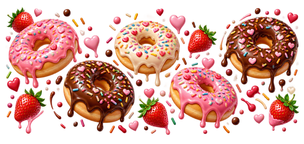 Dulce Mundo de Donas para Vasos Snowglobe de 16 oz (Donas)