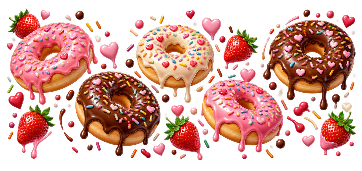 Dulce Mundo de Donas para Vasos Snowglobe de 16 oz (Donas)