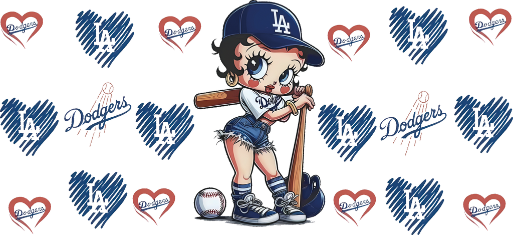 Pasión Azul de Béisbol para Vasos Snowglobe de 16 oz (LA Dodgers)