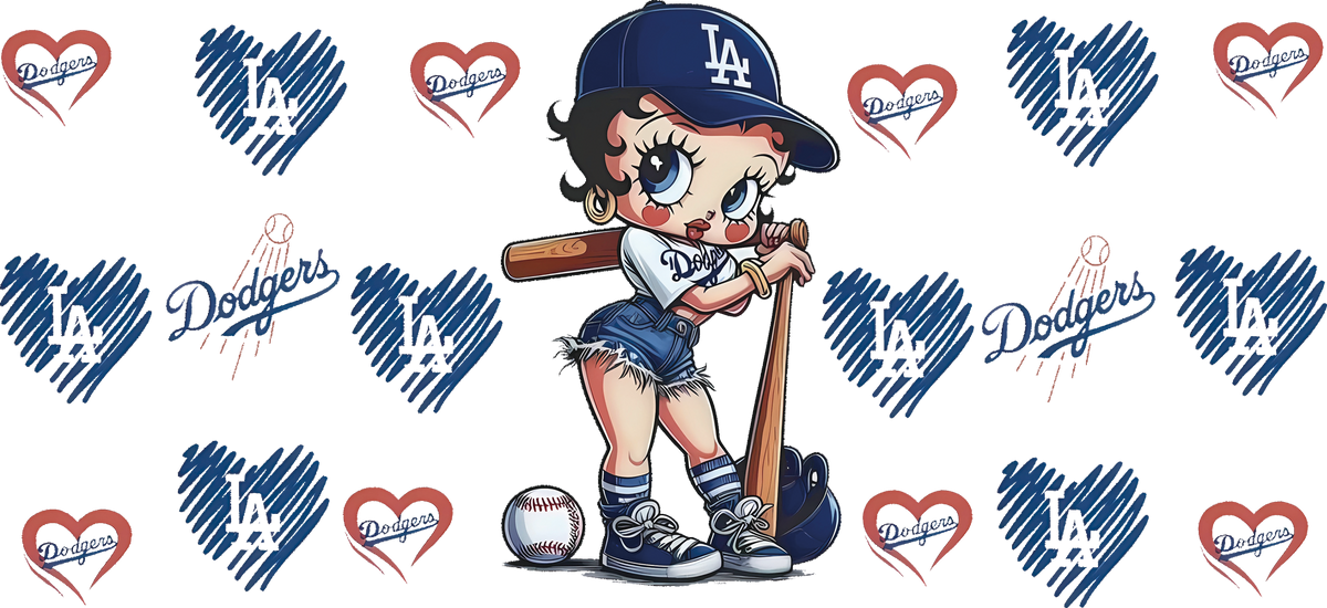 Pasión Azul de Béisbol para Vasos Snowglobe de 16 oz (LA Dodgers)