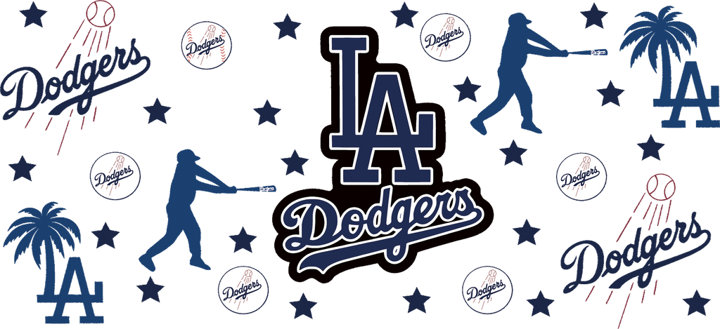 Pasión Azul de Béisbol para Vasos Snowglobe de 16 oz (LA Dodgers)