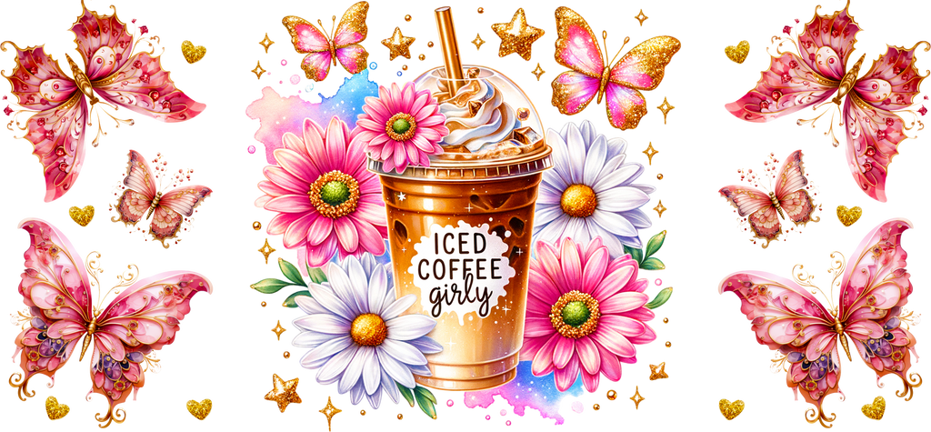 Flores, Mariposas y Frutas para Vasos Snowglobe de 16 oz (Flower Freud)