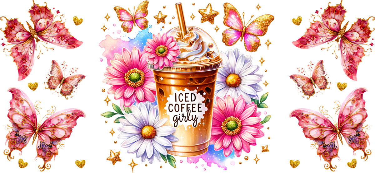 Flores, Mariposas y Frutas para Vasos Snowglobe de 16 oz (Flower Freud)