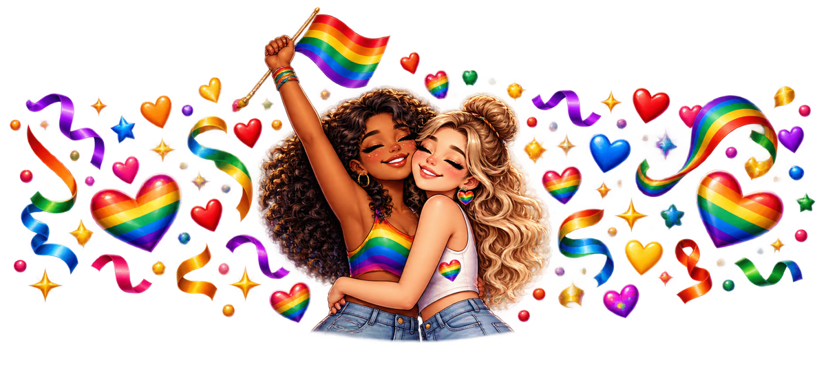 Orgullo LGBTQ+ para vasos Snowglobe de 16 oz (UV-DTF)