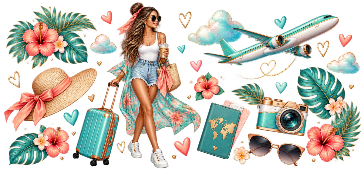 Estilo, Brillo y Actitud para Vasos Snowglobe de 16 oz (Girl)