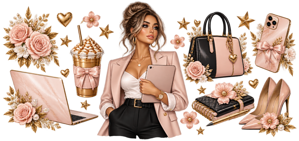 Estilo, Brillo y Actitud para Vasos Snowglobe de 16 oz (Girl)