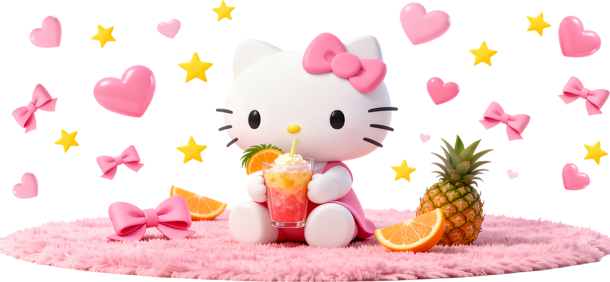 Dulzura Kawaii para Vasos Snowglobe de 16 oz (Hello Kitty)