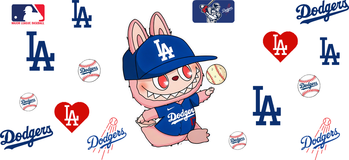 Pasión Azul de Béisbol para Vasos Snowglobe de 16 oz (LA Dodgers)