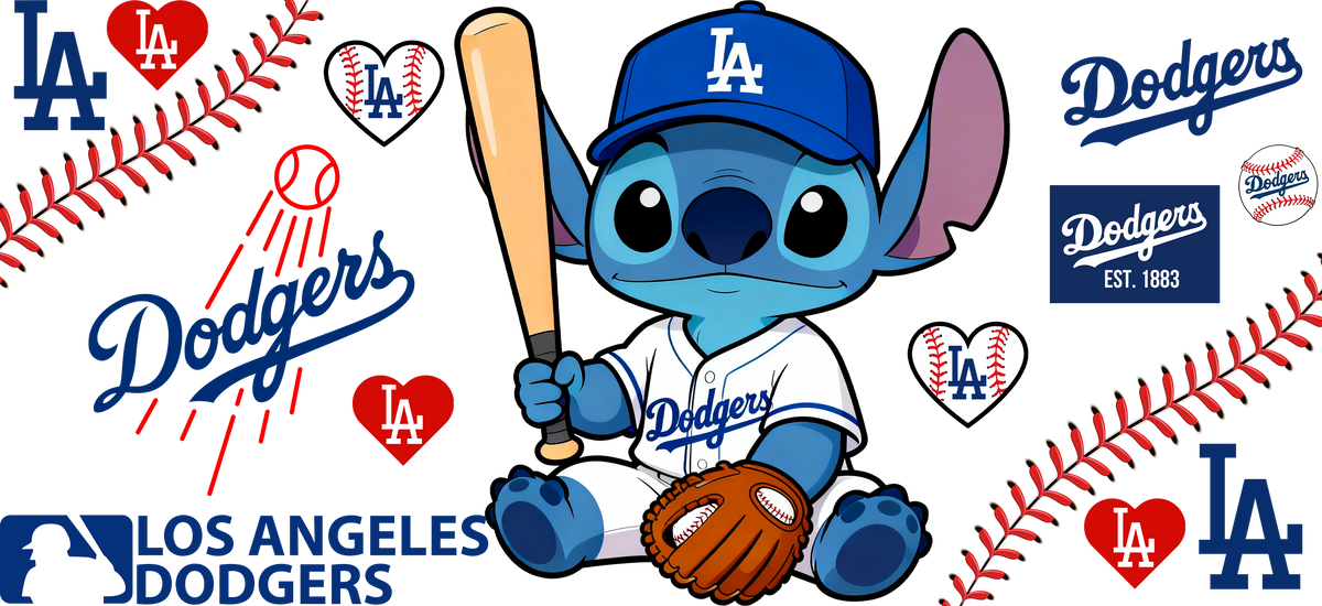 Pasión Azul de Béisbol para Vasos Snowglobe de 16 oz (LA Dodgers)