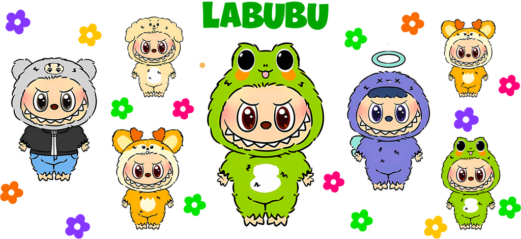 labubupara Vasos Snowglobe de 16 oz (labubu)