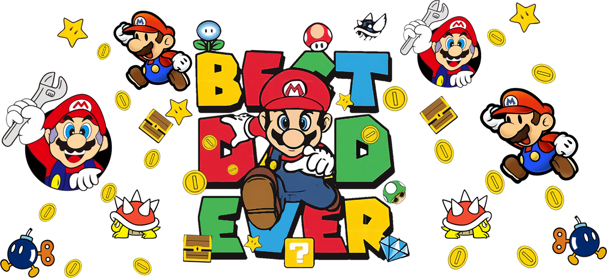 Aventura de Videojuego para Vasos Snowglobe de 16 oz (Mario)