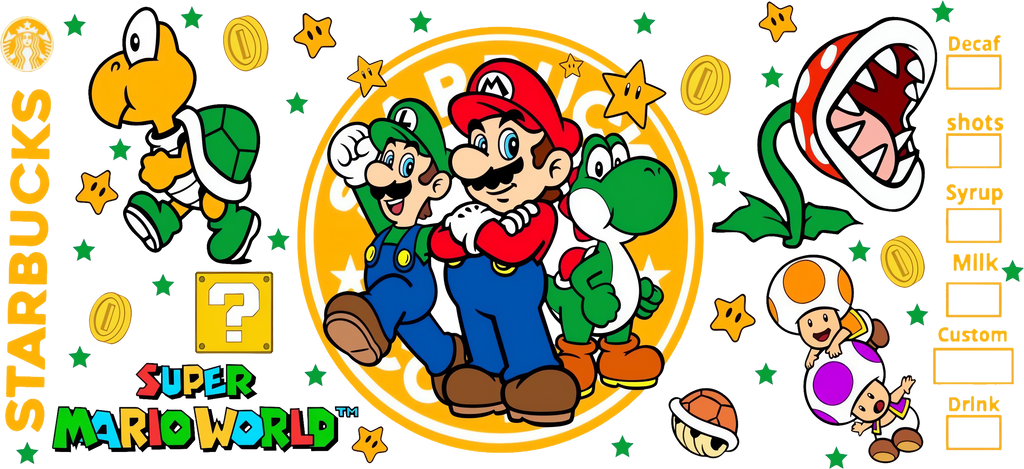 Aventura de Videojuego para Vasos Snowglobe de 16 oz (Mario)