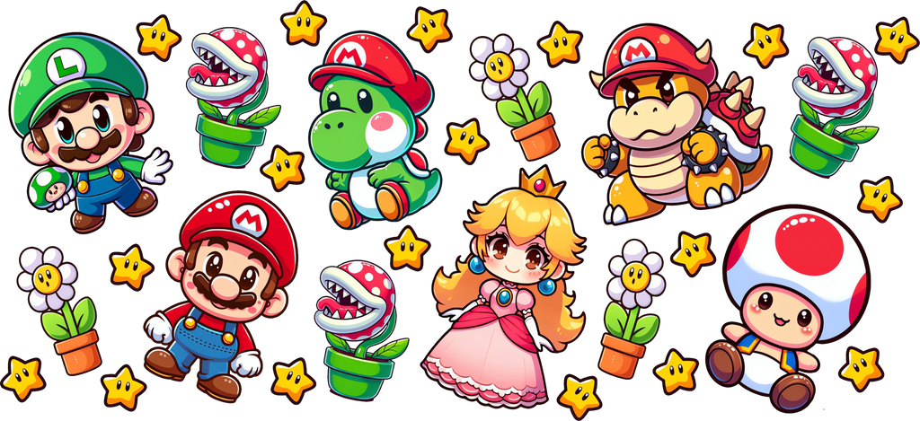 Aventura de Videojuego para Vasos Snowglobe de 16 oz (Mario)